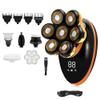 WTCBQC Head Shaver for Men, 5 in 1 7D Rechargeable Bald Head Shavers Kit for Men USB LED Display Electric Razor Heads Beard Ear Nose Hair Facial Trimmer (Color : Golden) view 1