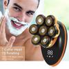 WTCBQC Head Shaver for Men, 5 in 1 7D Rechargeable Bald Head Shavers Kit for Men USB LED Display Electric Razor Heads Beard Ear Nose Hair Facial Trimmer (Color : Golden) view 3