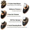 WTCBQC Head Shaver for Men, 5 in 1 7D Rechargeable Bald Head Shavers Kit for Men USB LED Display Electric Razor Heads Beard Ear Nose Hair Facial Trimmer (Color : Golden) view 4