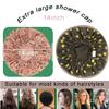 2Pcs Shower Cap with Satin Interior, Extra Large&Reusable&Waterproof Shower Cap for Women, Adjustable &Double Layers &Reversible Shower caps (pink+black flower) view 2