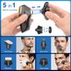 Head Shaver for Men, 5 in 1 Shaver for Men Electric Shaver Powerful Bald Head Shaver Beard Shaving Machine for Men Razor Husband Boyfriend view 2