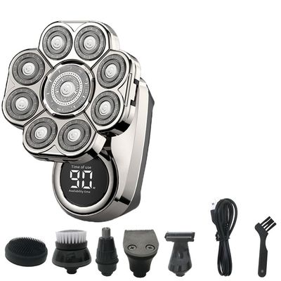 WTCBQC Head Shaver for Men, 9 Blades Multi Grooming Kit 6 in 1 Digital Display Electric Shaver Hair Trimmer Beard Rlectric Razor Wet Dry Men Facial Shaving Machine