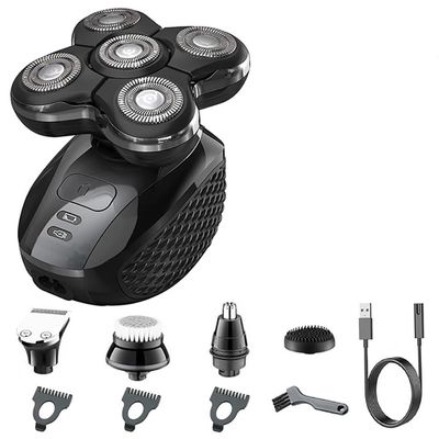Head Shaver for Men, 5 in 1 Pro Electric Shaver for Men Wet Dry Head Electric Razor Beard Hair Trimmer Rechargeable Bald Shaving Machine Grooming Kit