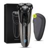 Head Shaver for Men, Electric Razor for Men Rechargeable Rotary Shaver with Pop-up Trimmer and Travel Case Wet & Dry Dual Use Beard Trimmer (Color : Black Set 1) view 2