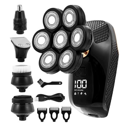 Head Shaver for Men, 5 in 1 Electric Shaver Razor for Men's Trimmer Wet and Bald Head Dry Razor 7D Head Waterproof LED Display Machine for Shaving