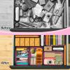 TISRATOK 24 PCS Clear Toiletry Bag for Women Men, Transparent Cosmetic Bag for Travel Makeup Organizer TSA Approved Pouch - Rose Red, Medium view 4