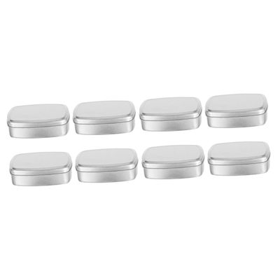 MAGICLULU 8pcs Square Aluminum Cans Lids Lightweight Aluminum Can Storage for Makeup Tea Jewelry