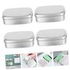 MAGICLULU 8pcs Square Aluminum Cans Lids Lightweight Aluminum Can Storage for Makeup Tea Jewelry view 3