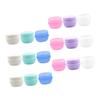 MAGICLULU 18pcs Multipurpose Cosmetics Storage Containers Cream Jars for Face Creams Ointments and Powders with Inner Liner Travel for Toiletries White Transparent Pink view 1