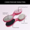 2-Pack 4-in-1 Pedicure Paddle Kit  Foot File with Brush, Pumice Stone, Metal & Emery File for Callus Removal and Dry Skin  Exfoliating Foot Rasp Tool for Heels, Toes, and Nail Care view 4
