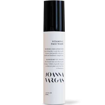 Joanna Vargas Vitamin C Face Wash for Women  Hydrating Daily Facial Cleanser with Witch Hazel, Hyaluronic Acid & Galactoarabinan  Gentle Clarifying Face Wash for Dry or Dull Skin  120ml