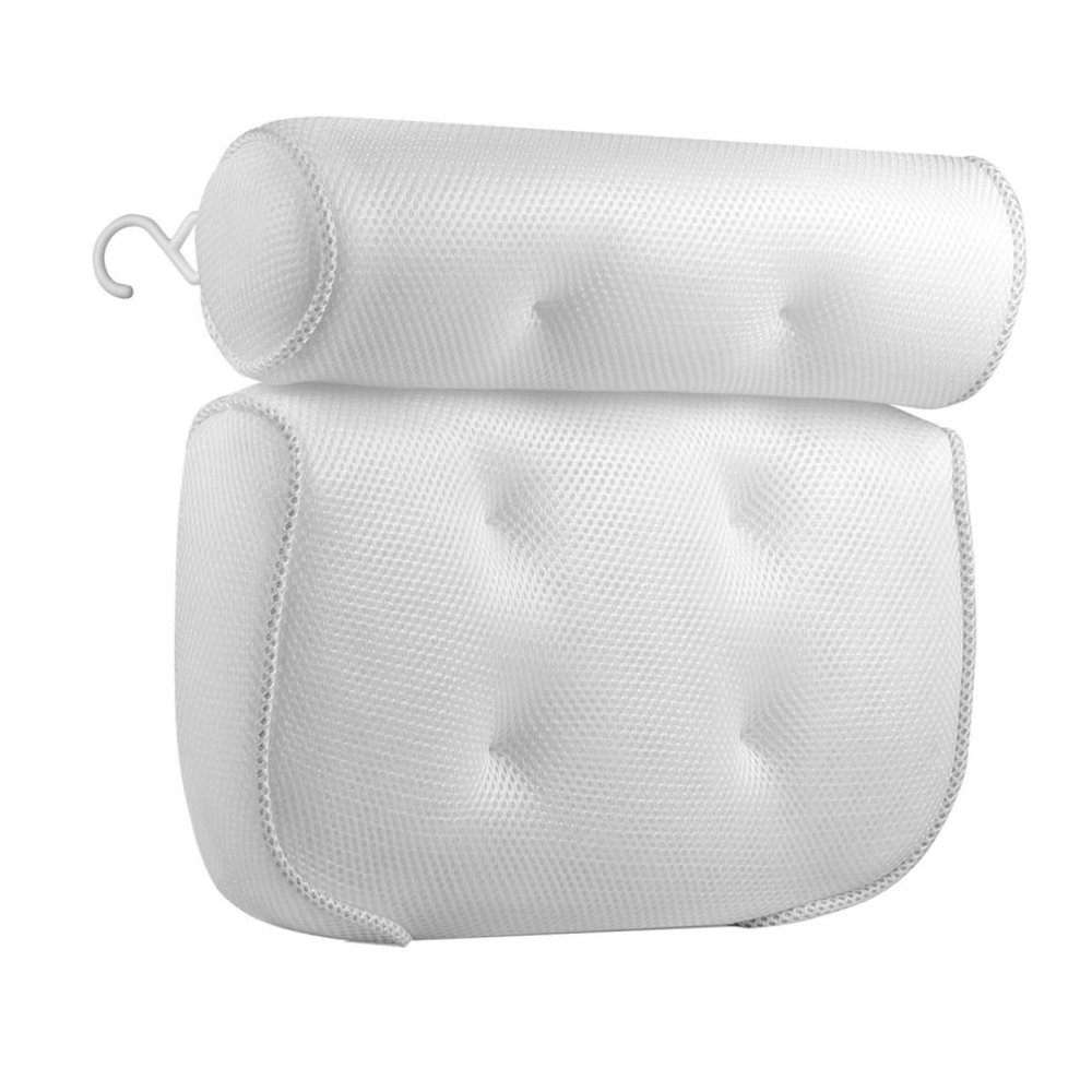 Beatifufu 1pc Bathing Pillow for Bathtub Ergonomic Neck Support Cups Comfortable Spa Bath Pillow for Relaxation and Relief for Use