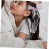 Beatifufu Organza Headband Girl Bow Hair Ties Elastic Ponytail Holders for Women Elastic Hair Rope Blue Bows for Girls view 4