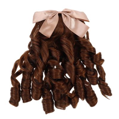 Beatifufu Retro Curly Wig Ponytail Extension for Women Easy to Apply Long Hairpiece Insert Comb
