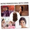 Beatifufu Retro Curly Wig Ponytail Extension for Women Easy to Apply Long Hairpiece Insert Comb view 4