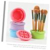 Beatifufu Folding Makeup Brush Cleaning Bowl Silicone Scrubber for Brush Care Easily Removes Dirt and Grease Durable and Reusable view 2