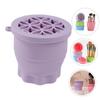 Beatifufu Folding Makeup Brush Cleaning Bowl Silicone Scrubber for Brush Care Easily Removes Dirt and Grease Durable and Reusable view 3
