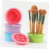 Beatifufu Folding Makeup Brush Cleaning Bowl Silicone Scrubber for Brush Care Easily Removes Dirt and Grease Durable and Reusable view 4