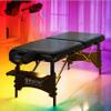 Master Massage 30" Galaxy Pro Portable Massage Table Package in Black with Aurora Multicolor Atmosphere Ambient Lighting System view 1