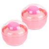Beatifufu Child- Powder Puff Box 2pcs Makeup Powder Containers for Boys and Girls Adults Talcum Applicators view 1
