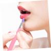 FRCOLOR 6pcs Portable Lip and Eye Makeup Brushes Covers Lip Applicators and Eyeshadow Brushes for Precise Application and Travel Use Fashionable Beauty Tools view 3