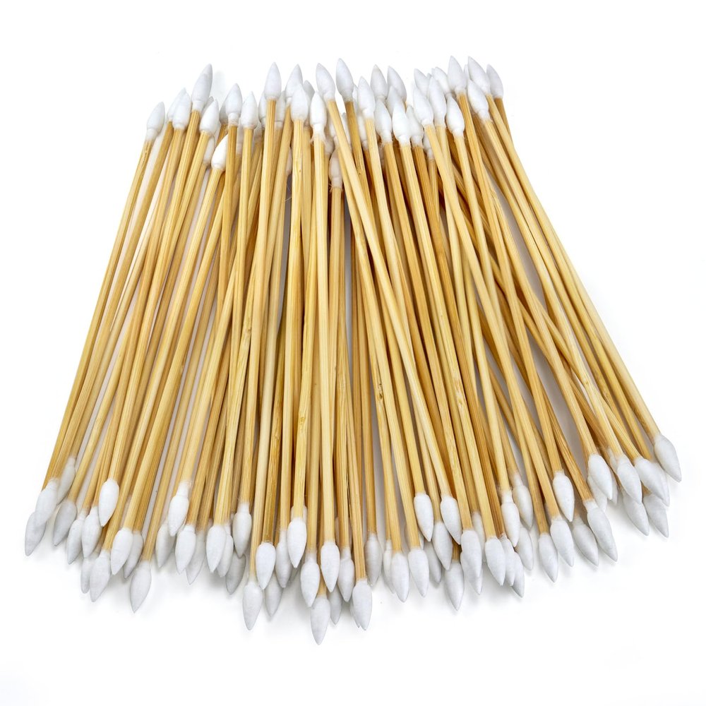 200PCS Double-Ended 6" Pointed Gun Cleaning Swabs - for Precision Firearm Maintenance and Applying, Gun Cleaning Supplies, Lint-Free and Highly Absorbent
