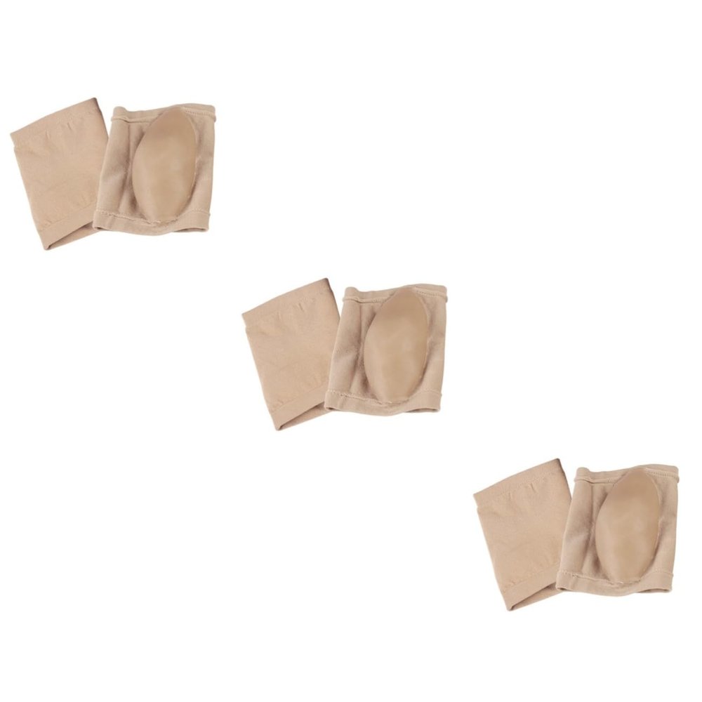 FRCOLOR 3pairs Heel -Crack Gel Socks for Women and Men Moisturizing Breathable Ankle Protectors Silk Stockings to Prevent Cracks and Provide Comfort Khaki