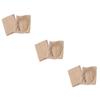 FRCOLOR 3pairs Heel -Crack Gel Socks for Women and Men Moisturizing Breathable Ankle Protectors Silk Stockings to Prevent Cracks and Provide Comfort Khaki view 1