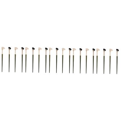 FRCOLOR 20pcs Highlighter Brush Angled Eyeshadow Brush Soft Synthetic Hair No Shedding Easy to Use
