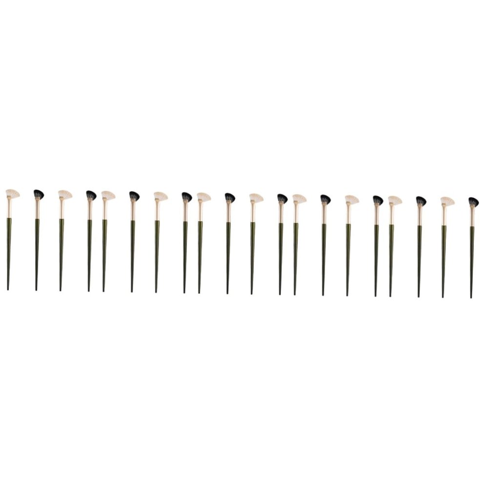 FRCOLOR 20pcs Highlighter Brush Angled Eyeshadow Brush Soft Synthetic Hair No Shedding Easy to Use
