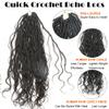 RHEANNA Pre-Looped Crochet Boho Locs With Human Hair Curls Curly Ends Body Wave Human Hair Goddess Locs Crochet Hair 22inch 24Strands view 4