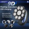 Head Shaver for Men, 6 in 1 Electric Shaver for Men 9D Independently Floating Cutter Head Waterproof Razor Multifunction USB Charging Trimmer view 2