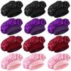 12 Pieces Silk Bonnet for Women Curly Hair Satin Bonnet Hair Wrap for Sleeping Cap with Tie Band (Multicoloured4) view 1