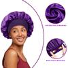 12 Pieces Silk Bonnet for Women Curly Hair Satin Bonnet Hair Wrap for Sleeping Cap with Tie Band (Multicoloured4) view 3