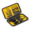Glamne Manicure Set Nail Clippers Kit Professional Stainless Steel Nail Care Tools with Leather Travel Case 10 in 1 Yellow view 2