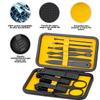 Glamne Manicure Set Nail Clippers Kit Professional Stainless Steel Nail Care Tools with Leather Travel Case 10 in 1 Yellow view 3