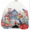 4th Of July Barber Cape,Salon Hair Cutting Cape for Women,Men,Kids,Adults,Haircut Cape with Adjustable Elastic Neckline Hairdressing Stylist Cape Accessories Farmhouse Garden Floal Bird Red Blue White view 3