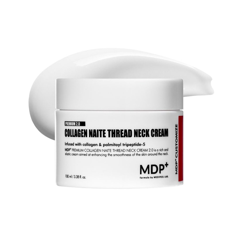 MDP+ Premium Collagen Naite Thread Neck Cream 2.0 | Skin Tightening, Firming, 3.38oz/100ml, Anti-Aging, Moisturizer Face Cream, Neck & Dcollet Wrinkles, Soft Smooth Skin