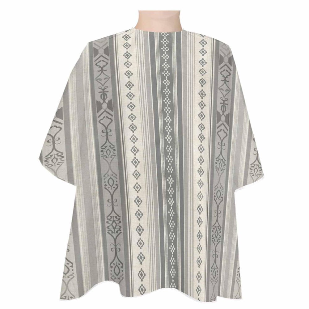 Boho Stripes Barber Cape,Salon Hair Cutting Cape for Women,Men,Kids,Adults,Haircut Cape with Adjustable Elastic Neckline Hairdressing Stylist Cape Gown Accessories Beige Geometric Modern Flower Stripe