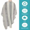 Boho Stripes Barber Cape,Salon Hair Cutting Cape for Women,Men,Kids,Adults,Haircut Cape with Adjustable Elastic Neckline Hairdressing Stylist Cape Gown Accessories Beige Geometric Modern Flower Stripe view 2