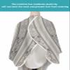 Boho Stripes Barber Cape,Salon Hair Cutting Cape for Women,Men,Kids,Adults,Haircut Cape with Adjustable Elastic Neckline Hairdressing Stylist Cape Gown Accessories Beige Geometric Modern Flower Stripe view 4