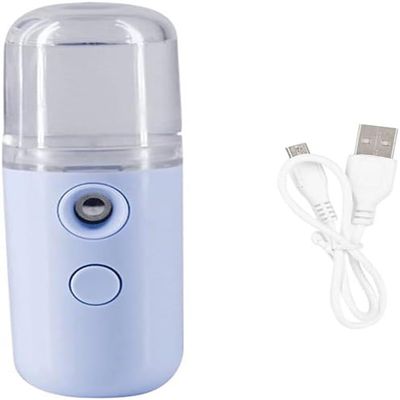 CHEFFS HumidifiersUSB Rechargeable Face Steamer Humidifier Portable Air Humidifier Handheld Water Atomizer ABS Water Sprayer 30ML (Color : Blue)