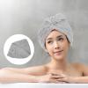 Beaupretty Hair Towel Wrap for Women Thickened Microfiber Fast Drying Turban No Shedding Quick Absorbent Cloud Velour Hair Drying Hat Grey view 2