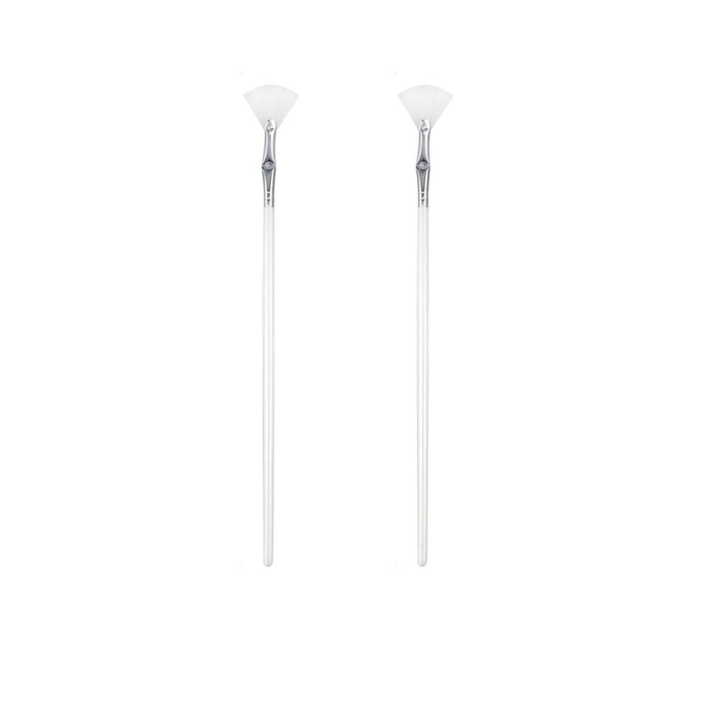 TEONEI Fan Mascara Brushes Eyelash Eyebrow Brush Makeup Brush Eye Lashes Makeup Tools Eyelash Brushes Eyebrow Brushes Eye Shadow Brushes,2Pcs (White)