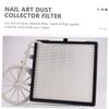 White Plastic Nail Vacuum Cleaner Filter Frame 40w Reusable Dust view 2
