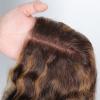 10inch Human Hair Middle Frenge Light Hand Tied for Woman Straight for Hair Loss Curly 5x5 Brown (Brown,20Inch) view 4