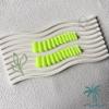 KXAMELIE Neon Green Coffin Nails Medium, Natural Thick Press ons Reusable 24 Solid Color False Nails for Women view 3