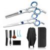 10pcs Hair Cutting Scissors Kit,Professional Hair Scissors Set,Hairdressing Shears Set Stainless Steel Professional Thinning Scissors Set view 3