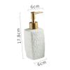 FRCOLOR Modern Ceramic Lotion Dispenser Press Pump Container for Hand Soap Eco-Friendly and Durable Liquid Holder for Home and Hotel Use Matte White with Elegant Patterns view 2
