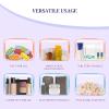 24 PCS Clear Toiletry Bag, Cosmetic Bag for Travel Makeup Organizer TSA Approved Pouch - Multicolor, Medium view 3
